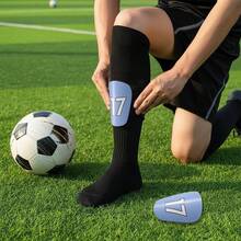 1 Pair Soccer Shin Guards, Outdoor Football Match Leg Guards, Durable, Thickened Material, Soccer Sports Leg Protection - Multicolor - View 2