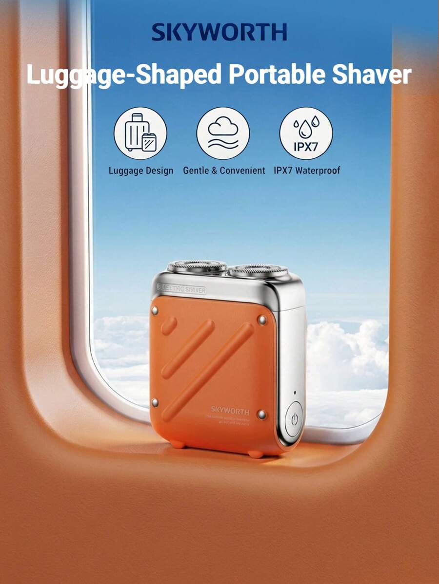 SKYWORTH 1pc Mini Electric Shaver | 60min Fast Charge + 60min Battery Life | Type-C Portable Travel Razor For Men - Traveler - View 1