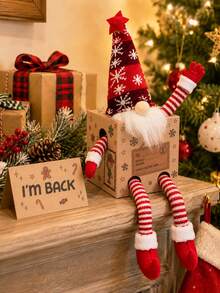 1 Set Christmas Elf Arrival Box With Place Card (Elf Not Included), Christmas Elf Paper Box, Christmas Gift, Christmas Little Angel First Day Surprise Box, Christmas Elf Scene Party Supplies, Christmas Decorations, Elf Props, Christmas Home Decor - Multicolor - View 12