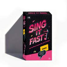 Sing It Fast Card Game, Fun Music Lyrics Party Game, Great Christmas Game Night Gift For Friends & Adults, 2-10 Players Interactive Board Game For Holiday Gathering, Party Entertainment - Multicolor - View 7