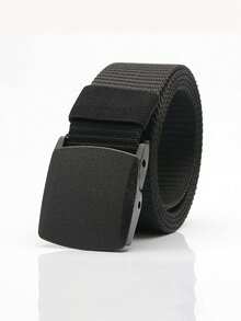1pc Multi-Color Nylon Belt, Unisex Business Versatile Tactical Style, No Metal Plastic Buckle, Student Outdoor Commute Waist Belt - Multicolor - View 14