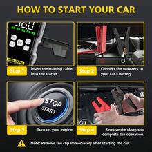 Car Jump Starter With Air Compressor LCD Screen 21800mAh Portable Booster Charger 6000A Powerful Car Battery Starting Devi - Black - View 5