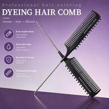 Modern Elegant Unisex Layered Highlight Comb, High-Quality Heavy-Duty Craftsmanship Comb - Black - View 2