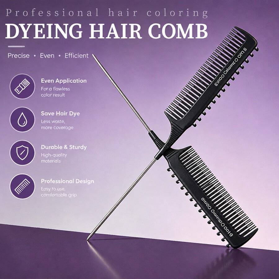 Modern Elegant Unisex Layered Highlight Comb, High-Quality Heavy-Duty Craftsmanship Comb