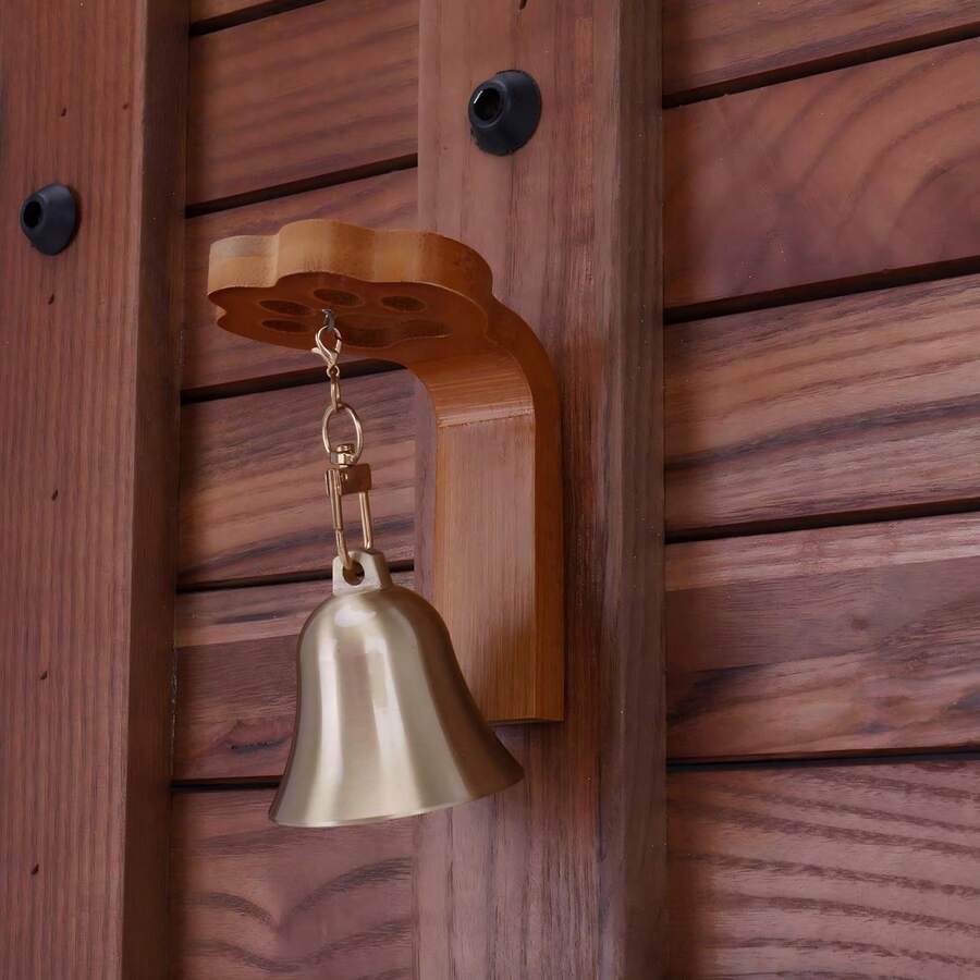 2pcs Pet Training Wall Bell, Metal Hanging Bell With Strap, Dog Puppy Toilet Training & Communication Bell - Multicolor - View 1