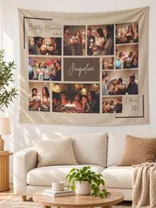 1pc Customizable Personalized Wall Tapestry, Custom Image, Fashion Home Decor, Suitable For Men And Women, Perfect For Mother's Day, Graduation Ceremony And Other Occasions, Multi-Functional, Highly Decorative - Multicolor - View 8