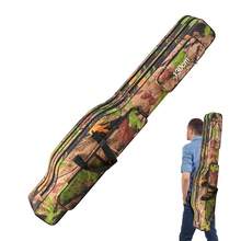 LEOFISHING Portable Foldable Fishing Tackle Bag, Big Belly Fishing Rod Case, Hand & Shoulder Carry Fishing Gear Storage Bag With Extra Pockets For Sea Rods Lures Fishing Accessories, 130cm 150cm 3 Color Available - Multicolor - View 16