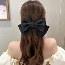 1pc French Retro Bow Hair Tie, High-End And Elegant Temperament, Wide Brim Will Not Damage Hair, Durable Hair Accessory, Easily Release Charm. - Multicolor - View 9