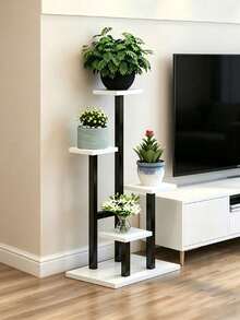 4-Tier Floor Standing Plant Stand, Multi-Layer Flower Pot Display Rack, Stable Structure, Space Saving, Simple Decorative Flower Rack, Suitable For Living Room, Balcony, Corridor And Indoor Green Plant Placement - A - View 3