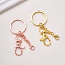 Versatile Bag Charm Clasp | 4-Section Metal Chain, Key Accessory, Leather Goods & Bags Rotating Hook Clasp, Bag Accessory - Multicolor - View 8