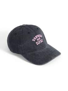 Okurime. 1pc Women's "TANNED AND TIPSY" Embroidered Soft Top Baseball Cap, Adjustable Brim - A - View 3