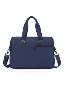 Men's Business Oxford Fabric Handheld Briefcase, Wear-Resistant Large Capacity Detachable Shoulder Strap Crossbody Bag, Workplace Commute Travel Storage A4 Document Laptop Bag, Minimalist Business Commuter Shoulder Bag - A - View 12