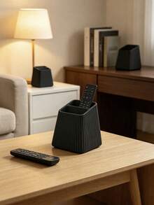 1pc Vertical Stripe Remote Control Holder, Remote Control Storage Box, Decorative Storage Box, Vertical Stripe Design, Easy Access, Suitable For TV, Air Conditioner And Other Home Remote Control Storage, Home Decor, Decorative Item, Storage Box, Dorm Storage, Desktop Organizer, Halloween, Christmas, Wedding - Multi-color - View 10