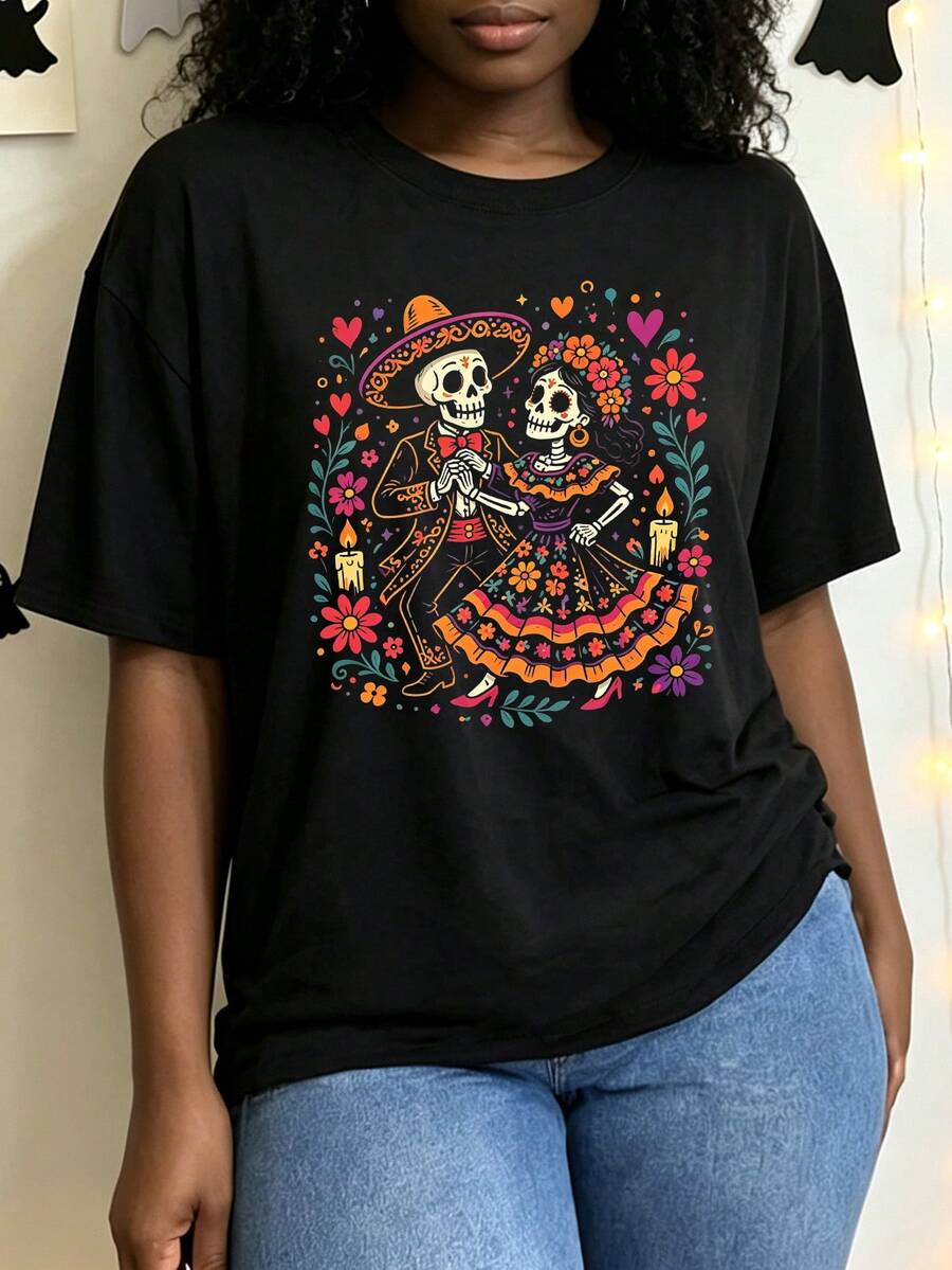 Plus Size T-Shirts - Black - View 1