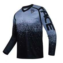 TELEYI Men's Cycling Jersey, Quick-Dry Breathable Moisture-Wicking Long Sleeve Motorcycle Riding Shirt, Suitable For Off-Road Cycling Sports - Multicolor - View 2