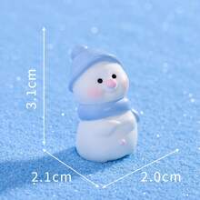Christmas Snowman Shaped Decorative Ornament, Holiday Gift, Gift Bag Filler, Tabletop Decoration, Desk Decor, Create Christmas Atmosphere, Snow Scene DIY Decorative Ornament - Multicolor - View 6