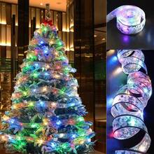 20/50/100LED Christmas Ribbon With Lights Battery Operated Indoor String Lights Christmas Tree Accessories Decoration For Christmas New Year Gifts - AA Christmas Ribbon Light String - View 14
