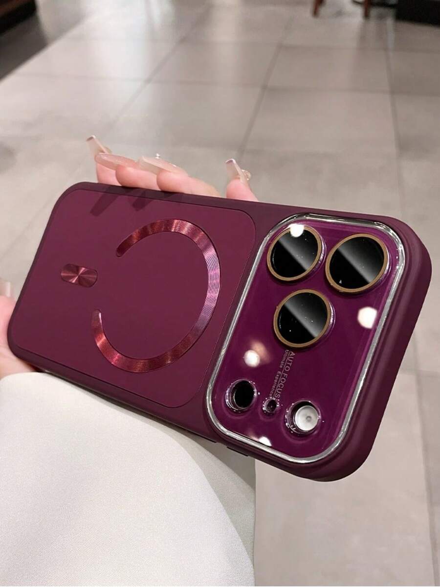 1件裝 啞光磁吸相機保護手機殼，相容 iPhone 17 16 15 14 13 12 Pro Max Plus Air，支援無線充電，親膚觸感