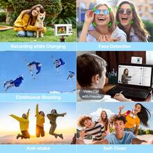 Nicamery Digital Camera Latest 1080P 44MP Digital Camera Suitable For Photography, Digital Point-And-Shoot And Shooting Camera, 16x Zoom Compact Travel Camera, Comes With 32GB Memory Card And 2 Batteries, Suitable As Gift For Teenagers And Elderly - White - View 7