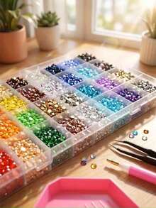 Set Dekorasi Rhinestone Jelly Resin Aneka Warna 24 Kotak untuk Seni Kuku, Cocok untuk Gelas Air, Seni Kuku, Sampul Buku, Casing Ponsel, dan Dekorasi Kerajinan Tangan. - MultiWarna - View 10