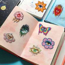 50 buah Stiker Mata Maha Melihat Surealis, Stiker Mata Jahat Misterius, Cocok untuk Jurnal, Laptop, dan Botol Minum - MultiWarna - View 6