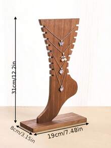 1pc Multi-Specification Creative Bamboo Wood Jewelry Display Stand / Necklace Bracelet Anklet Display Rack, Suitable For Live Streaming Display, Store Wholesale, Desktop Storage Jewelry Display Stand, Home Storage Display Rack - Multicolor - View 13