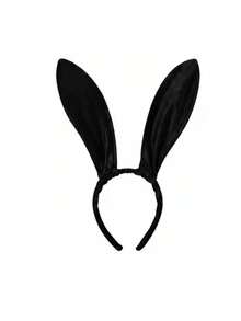 4pcs Women's Rabbit Costume Accessories Set, Rabbit Ears Headband, Bow Collar, Cuffs And Plush Tail, Halloween Cosplay Theme Party Outfit Props - Multicolor - View 7