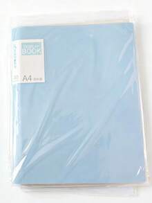 A4 Folder Binder 30 Pages Transparent Insert Pockets Document File Organizer Student Use Study Material Exam Paper Classification Storage Album Cardstock Cover Random Color - Multicolor - View 14