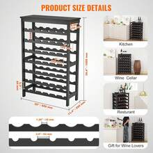 Freestanding Wine Racks & Cabinets - Black - View 9