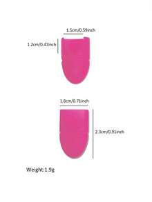 10pcs Rose Red & Pink Silicone Nail Removal Finger Protectors, Soft Elastic Trim, Non-Constricting, Reusable, For Nail Salon And Home Use, Gel Polish & Extension Nail Removal - Multicolor - View 5