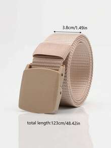 1pc Multi-Color Nylon Belt, Unisex Business Versatile Tactical Style, No Metal Plastic Buckle, Student Outdoor Commute Waist Belt - Multicolor - View 11