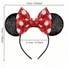 Funko Disney Mickey Minnie Sequin Bow Polka Dot Headband, Cute Theme, Halloween Christmas Gift, Perfect For Photos And Cosplay, Great Gift For Family And Friends - Multi-color - View 3