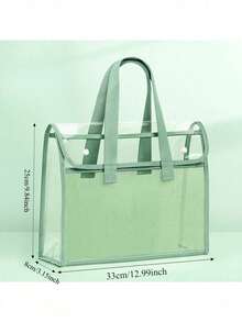 Large Capacity Transparent PP File Bag - Multi-Compartment Design, Suitable For Tablets, A4 Paper And Stationery - Durable Portable File Holder, Visible Content Design - Multicolor - View 3