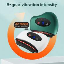 Handheld Electric Gua Sha Board With Constant Temperature Heat Therapy And Vibration Massage Tool - Heating Vibration Gua Sha Device For Neck, Face, Eyes And Body - 650mAh - View 4