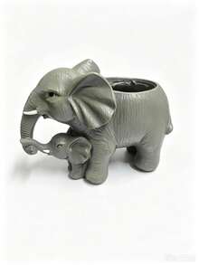Cute Elephant Figurine Home Decor, Lucky Elephant And Baby Elephant Statue, Suitable For Placing On Shelves, Perfect Gift For Elephant Lovers, Suitable For Living Room, Bedroom, Office Decoration... - A - View 11