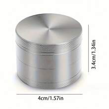 1pc 40mm Metal Grinder Set, 4-Layer Zinc Alloy Grinder, Premium Metal Multi-Function Grinder, Non-Slip Textured Shell, Portable Metal Grinder, Sharp Teeth And Fine Mesh, Smoking Accessories, Gift For Boyfriend, Men's Gift, Christmas Gift, Holiday Essential - Multiple Styles - View 4