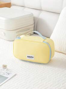 1pc Underwear Storage Bag Travel Intimate Apparel Organizer Large Capacity Portable Bra Bag Compartment Toiletry Bag Makeup Bag - Multicolor - View 16