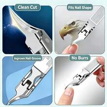 Super Pointed Woodpecker Nail Clipper, Oblique Mouth Stainless Steel Large Opening Nail Clipper, Nail Groove Clipper For Home Manicure - Nail Clippers - View 7