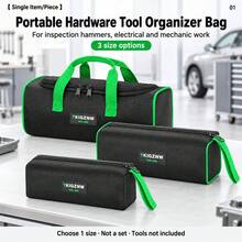 TKIGZNW A016 Compact Hardware Storage Bag,1Pc,Oxford Cloth Hand‑Carry Pouch For Carpenter House Inspector DIY Home Renovation Repair - Black - View 1