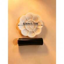 1pc Mini Flower Shape Plastic Paint Palette - Art Paint Tray For Watercolor, Acrylic And Gouache Oil Painting Mixing - Multicolor - View 9