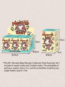 Pop Mart Labubu POLAR-Monster Baby Monster Collection Manual Series Plush Pendant Blind Box Ver.1 - MultiWarna - View 11