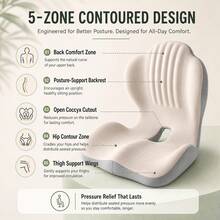 Shell-Shaped Ergonomic Integrated Back Cushion, Soft And Comfortable Chair Seat Pad, Suitable For Office Chairs, Car Seats And Home Use, Support Design Suitable For People Who Sit For Long Periods, Perfect Choice For Home Decor, Gifts For Family And Friends - Shell-shaped Integrated Back Cushion - View 9