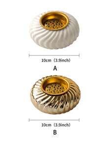 1pc Round Ceramic Incense Burner, Minimalist & Exquisite Style. Elegant Home Ornament For Desktop And Garden Decor, Great For Festivals And Meditation, Perfect Gift Choice. - Incense Burner - View 11