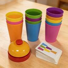 Memory Stacking Cups Game, Matching And Stacking Cups, Children's Matching And Stacking Toy, Competitive Stacking Toy, Fast Stacking Game Set With Bell And Pattern Cards, Educational Competitive Game, Christmas Gift, Christmas Decoration - Multicolor - View 5