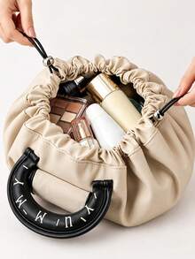 Travel Portable Drawstring Storage Bag 26 Letters Drawstring Makeup Bag Cosmetic Storage Bag Skincare Toiletries Storage Bag Travel Essentials - Multicolor - View 7