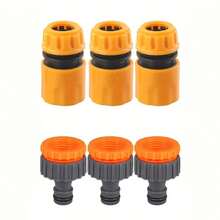 6/10-Piece Hose Quick Connector Kit | 3/4" & 1/2" | Threaded Faucet Adapters | Car Wash & Garden Watering - A - View 8