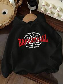3pcs-Tween Boy 3 Pieces Set Fun Print Sweatshirt, Warm And Comfortable Thermal Lined Pullover Sweatshirt For Autumn/Winter - Black - View 2
