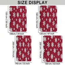 Snowflake Christmas Decor Rug, Machine Washable Non-Slip Indoor Rug, Suitable For Kitchen Bathroom Living Room Bedroom - Multi-color B - View 2