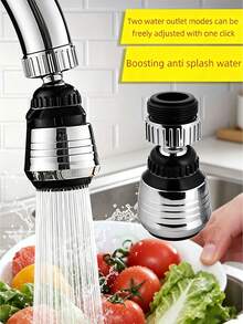 Kitchen Faucet Aerator, Universal Swivel Water Outlet, Water-Saving Anti-Splash Tap Filter, Fits Most Home Faucets, Switchable Water Modes, Anti-Splashing Design, Easy Vegetable & Dish Washing, Simple Installation Without Tools, Durable, Home Kitchen & Bathroom Tap Extension Pressure Booster Aerator, Kitchen Sink Faucet Accessory, Reduces Water Splatter, Practical Home Kitchen & Bath Small Accessory - Multi-color - View 4
