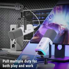 XLR/USB Gaming Streaming Recording Microphone For PC, RGB Lighting, With Gain Knob, Mute Button, Monitoring Jack, Suitable For Video Creation - FIFINE AM8W (Global Version) - View 11